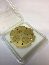 ORIGINAL UND ORIGINAL GOLD ZIFFERBLATT FÜR SEIKO CHRONOGRAPH 7A28-6040. NOS