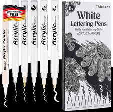 Weiße Acrylmarker Set 6-tlg