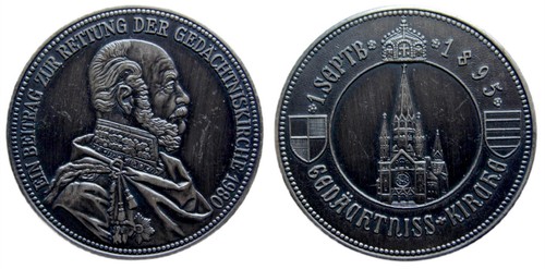 Medaille spendenmarke ein - spendenmarke,
