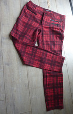 CAMBIO Hose rot-schwarz kariert Gr. 38/40 (Maße), sehr guter Zustand