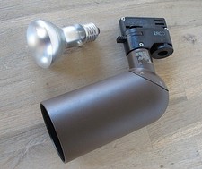 ERCO Domotec Strahler 77232 Braun für 3-Phasen Stromschiene E27 Vintage 70/80er