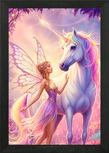 Gerahmtes wandbild fee und - gerahmtes,