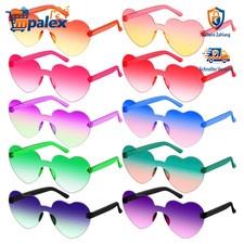 Herzform Partybrille 10 Stück