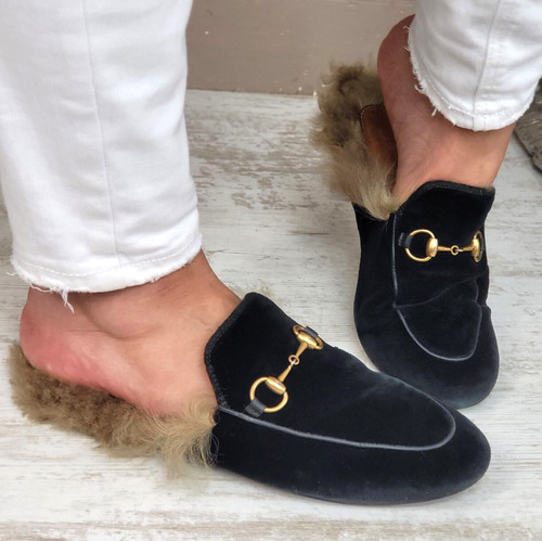 Gucci princetown shearling - gucci,