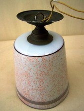 Alte Hängelampe, 30er 40er Jahre Lampe, Glas Messing Art Deco Deckenlampe