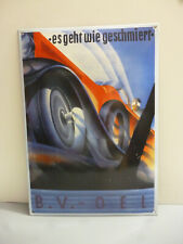 BV OEL  es geht wie geschmiert Emailschild Limitierte Auflage aus den 1980er J.