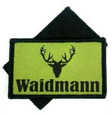 2 x Waidmann Jäger Abzeichen Förster Revier Hirsch Geweih Aufnäher Patch Klett