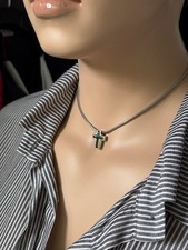 Magnet Halsketten Edelstahl Anhänger Kreuz Unisex schwarz-silber Energetix Magne