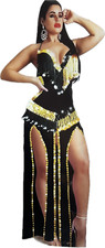 Ägyptisches Sexy Bauchtanzkostüm, handgefertigtes Perlen Bauchtanzkleid, بدلة...