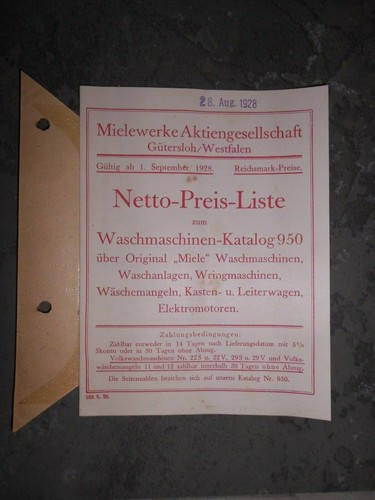 Orig reklame broschüre miele - reklame,