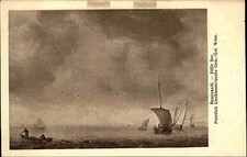 Künstlerkarte Kunstverlag Wolfrum Wien ~1910 Maler Rembrandt "Stille See" Schiff