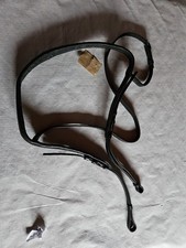 Brustgurt Leder schwarz Reiten