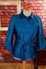 Vintage Bluse Seide Taft schimmernd Abendmode elegant MADELEINE 42