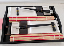 Sushi DIY Set Tablett Bambusmatten Essstäbchen Schälchen Stäbchen Ablage OVP