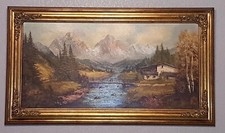 H.CASSATO Ölgemälde WATZMANN Holz Rahmen Öl Bild Gemälde Ölbild Berchtesgarden