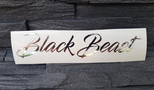 Chrom aufkleber black beast - aufkleber,