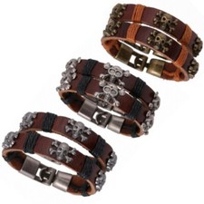 Totenkopf Armband Damen Herren Skull Biker Gothik Schädel Punkrock Pirat