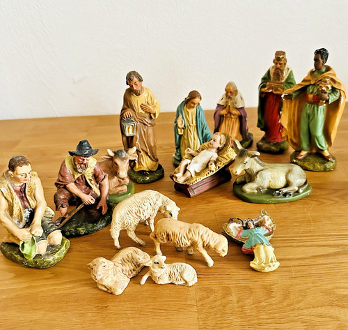 Alte gips stuck krippenfiguren - alte,