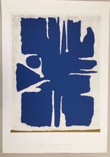 WILLI BAUMEISTER, 'ARU DUNKEL-BLAU, 1955' SELTENER SIEBDRUCK 1996