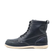 Sebago Herren Docksides Stiefel Marineblau Leder High-Top Boots EU 43.5