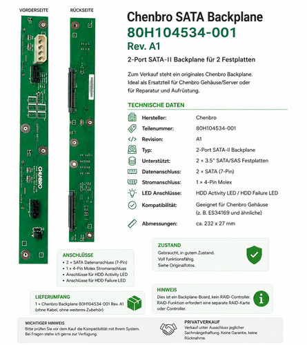 Chenbro port sas - chenbro, sas/sata-ii