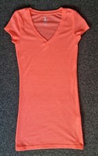 Damen Shirt T-Shirt Totally weil Neon Orange Gr XS NEUWERTIG
