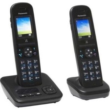 Panasonic KX-TG6824GB DECT Schnurlostelefon Festnetz Telefon mit 2 Mobilteilen