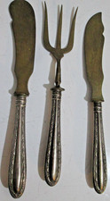 antikes Set Butter-u.Käsemesser plus Gabel dazu 800 Silber deutsch gepunzt vergo