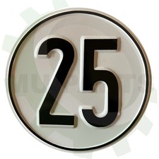 Geschwindigkeitsschild Blech geprägt foliert 25 km/h Schlepper Traktor Trecker