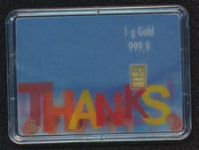 1,0 Gramm Goldbarren