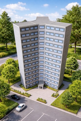 Hochhaus 14 etagen - ho/1:87, y-hochhaus