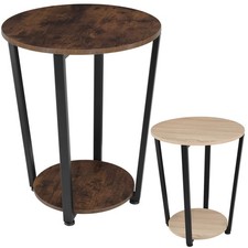 Beistelltisch Holz Metall rund