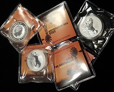 Münzen; Australien Stock Horse, 2013/17, 5x 1 oz Ag, Elisabeth II. encapsulated;