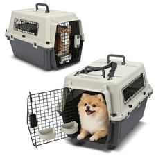 Pet Transportbox 67.3x54.9x51.5cm/60.4x42x39.8cm Hundetransportbox mit Rädern