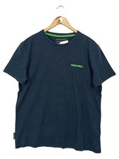 FESTOOL Herren T-Shirt Blau Gr. 52/XL Casual Logo-Print Basic Arbeitskleidung