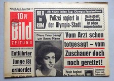 Kult-Zeitschrift BILD ZEITUNG, 17. 8. 1960, Hans Haas will nie mehr unter Wasser