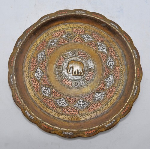 Antik messing rund - antik, dekorativ