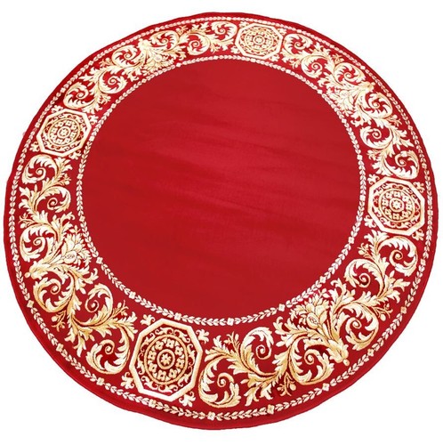 Teppich rund rot - rund, mäander