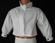 Schweden BAUMWOLLE Dirndlbluse Trachten Bluse Shabby Landhaus Mittelalter LARP