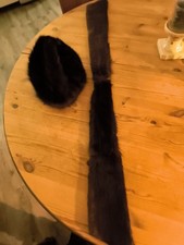 Nerz Kragen mit Nerz Mütze