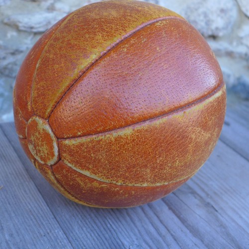 Vintage leder medizinball mid - vintage, medizinball-