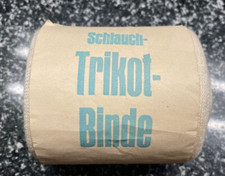 DDR Schlauch-Trikot-Binde, Breite: 8 cm Länge 4 m VEB Vliestextilien Lößnitz.OVP