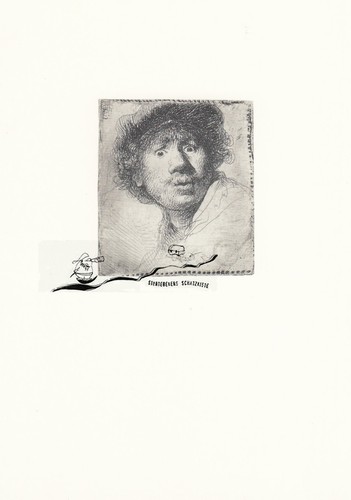 Kunstkarte rembrandt van rijn - rembrandt,