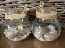 Nordsee: 2x Muschel & Sand Teelicht Deko, gemütliche Atmosphäre, Nachttisch