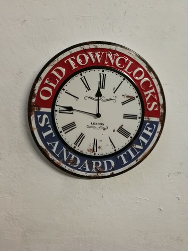 Wanduhr groß london blech - wanduhr,
