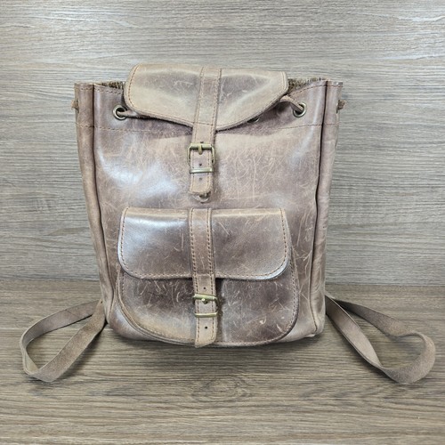 Echtleder used rucksack - rucksack, braun