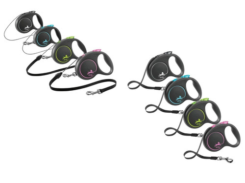 Flexi black design leine - black,