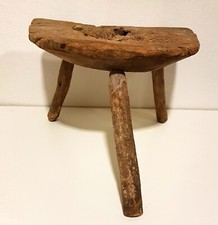 Alt Schemel Hocker Bauern Haus Museum Barock RitterBurg Dreibein Alm Hütte Stuhl