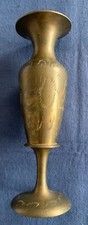 Alte verzierte Messing Vase Ca. 18 cm hoch, gebraucht altersbedingte Spuren 