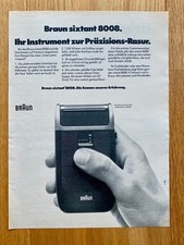 Braun sixtant 8008 Instrument zur Präzisions-Rasur 1974 Vintage Werbung Reklame